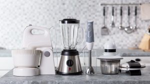 A suite of small kitchen appliances